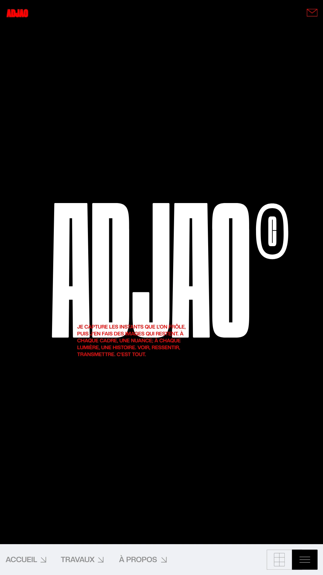 a screenshot of adjao's mobile site 2