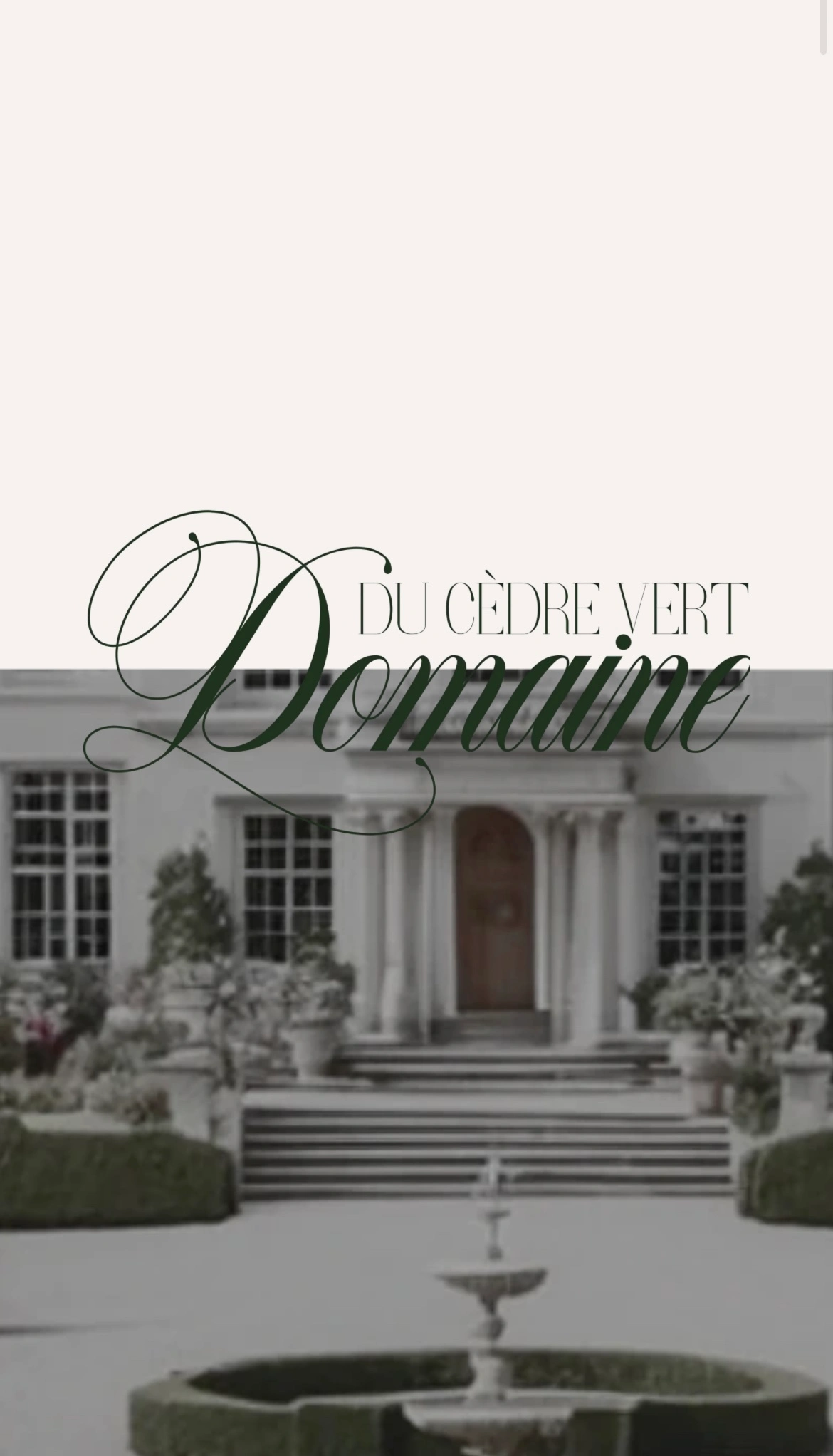 a screenshot of cèdre vert's mobile site 4