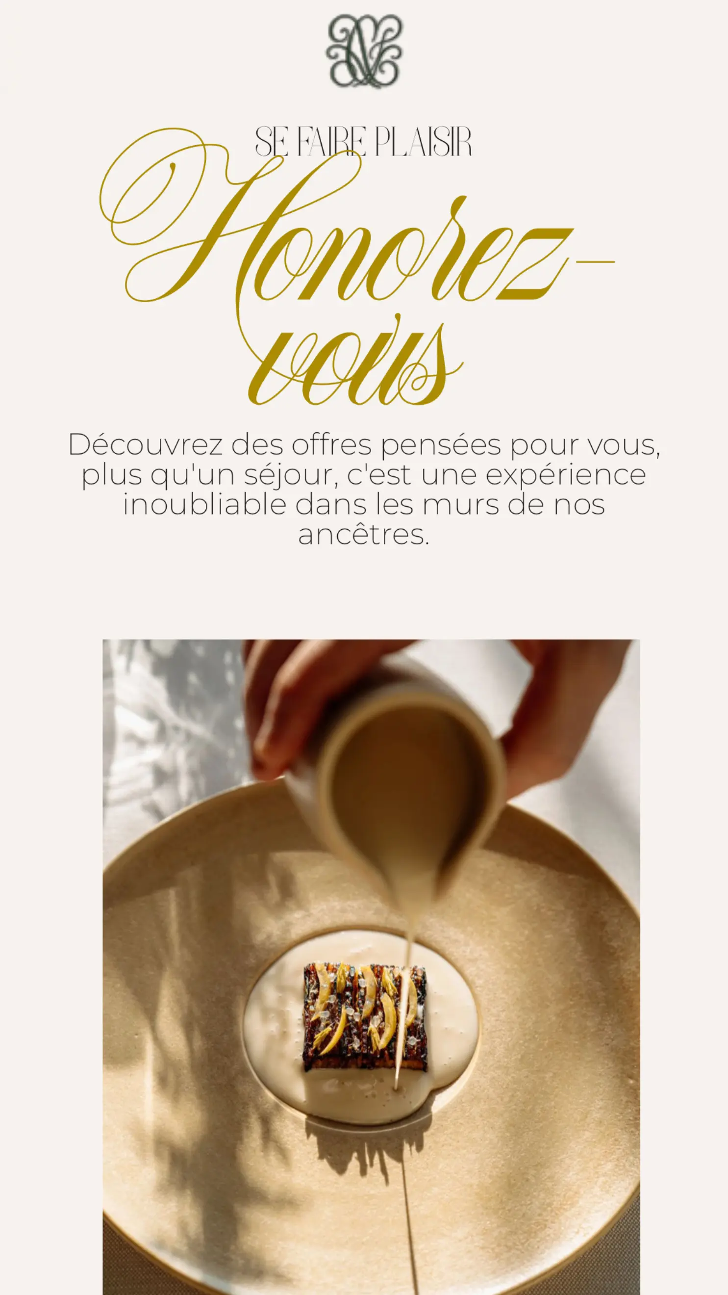 a screenshot of cèdre vert's mobile site 1